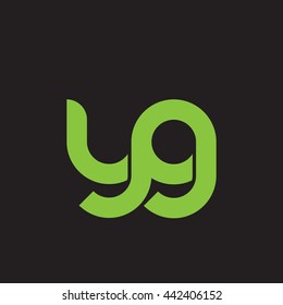 initial letter yg linked round lowercase logo green