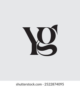 Initial letter Yg logo design 
