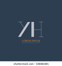 initial letter Yh logo design for company identity