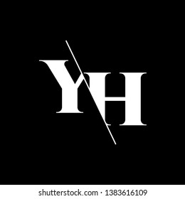 Initial Letter Yh Monogram Sliced Modern Stock Vector (Royalty Free ...