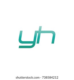 initial letter yh thin logo design