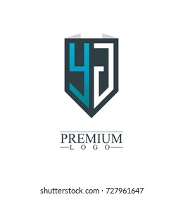 Initial Letter YJ Company Design Logo Template