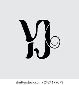Initial letter YJ logo design creative modern symbol icon monogram
