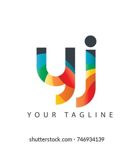 Initial Letter YJ Rounded Design Logo