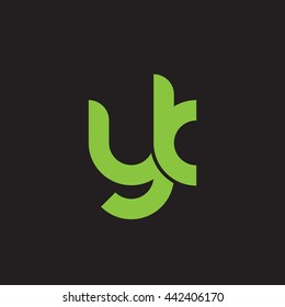 initial letter yk linked round lowercase logo green