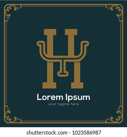 initial letter yk vintage style