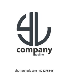 Initial Letter YL With Linked Circle Logo