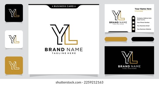 Initial Letter YL logo design template