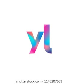 Initial Letter YL Logo Lowercase colorful design, Modern and Simple Logo Design.

