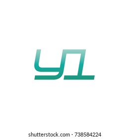 initial letter yl thin logo design