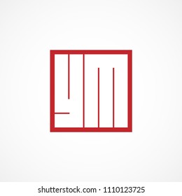 Initial Letter YM Logo Vector Design