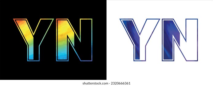 Initial letter YN logo Icon vector design template. Premium luxurious logotype for corporate business identity