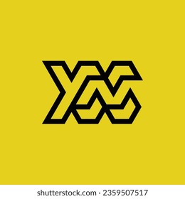 Initial letter YN or NY monogram logo