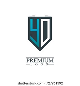 Initial Letter YO Company Design Logo Template