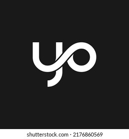 Initial letter yo linked round lowercase logo - editable in vector format