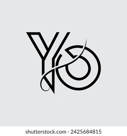 Initial letter YO logo design creative modern symbol icon monogram
