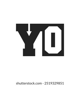 Initial Letter YO Logo Design Template. YO Logo