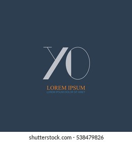 initial letter Yo logo design for company identity