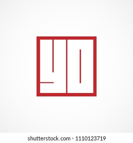 Initial Letter YO Logo Vector Design