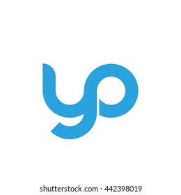 initial letter yp linked round lowercase logo blue
