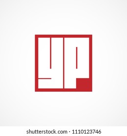 Initial Letter YP Logo Vector Design