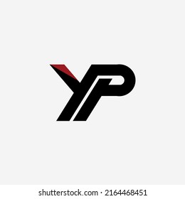 Initial letter YP monogram concept logo design