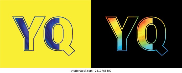 Initial letter YQ logo Icon vector design template. Premium luxurious logotype for corporate business identity