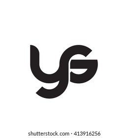 initial letter ys linked round lowercase monogram logo black