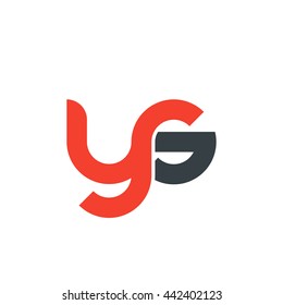 initial letter ys linked round lowercase logo red