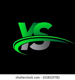 initial letter YS logotype company name colored green and black swoosh design. vector logo for business and company identity.