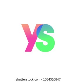 Initial Letter YS Lowercase Logo green, pink and Blue, Modern and Simple Logo Design.