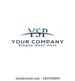 Initial letter YSP, overlapping movement swoosh horizon logo company design inspiration in blue and gray color vector