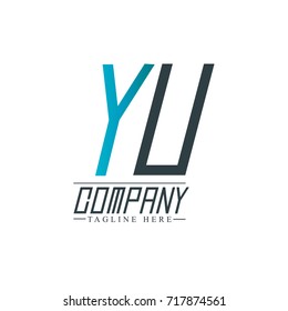 Initial Letter YU Design Logo Template
