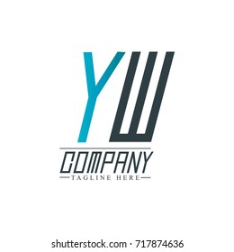 Initial Letter YW Design Logo Template