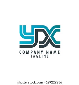 Initial Letter YX Linked Design Logo