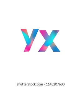 Initial Letter YX Logo Lowercase colorful design, Modern and Simple Logo Design.
