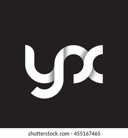 initial letter yx modern linked circle round lowercase logo white black