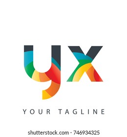 Initial Letter YX Rounded Design Logo