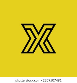 Initial letter YX or XY monogram logo