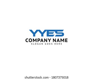 Initial Letter YES Logo Template Design