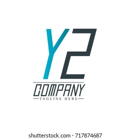 Initial Letter YZ Design Logo Template