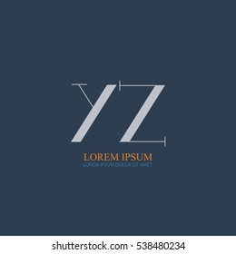 initial letter Yz logo design for company identity