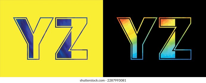 Initial letter YZ logo Icon vector design template. Premium luxurious logotype for corporate business identity