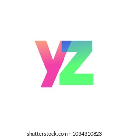 Initial Letter Yz Lowercase Logo Green Stock Vector (Royalty Free ...