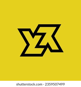 Anfangsbuchstaben YZ oder ZY Monogramm-Logo