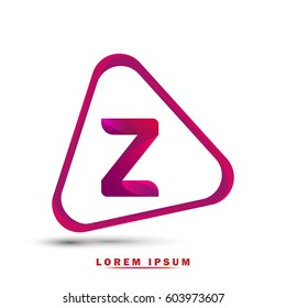 initial letter Z. 3d Logo and template for business