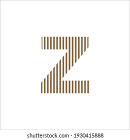 initial letter z abstract vertical line logo vector