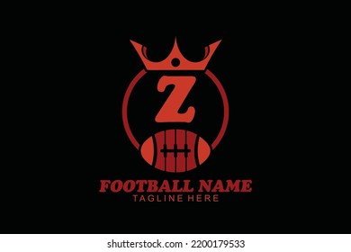 initial Letter Z american football logo