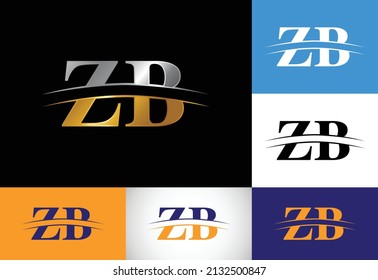 Initial Letter Z B Logo Design Vector. Graphic Alphabet Symbol For Corporate Business Identity