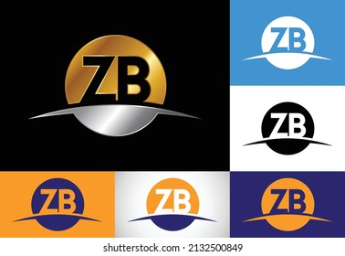 Initial Letter Z B Logo Design Vector. Graphic Alphabet Symbol For Corporate Business Identity